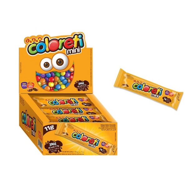 coloreti pastilhas confeitadas sabor chocolate